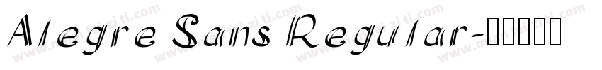 Alegre Sans Regular字体转换